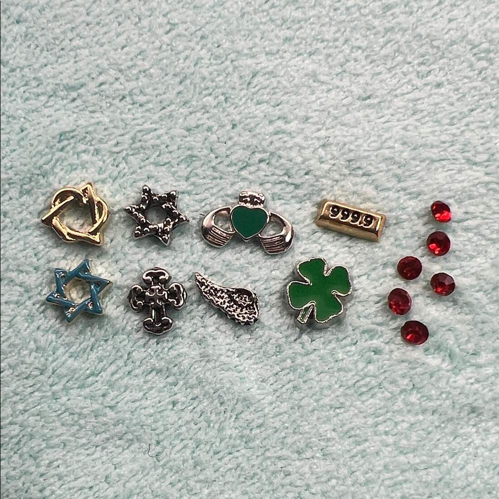 Floating Locket Charms : Jewish religious theme